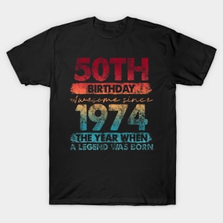 50th Birthday 50 Year Old Vintage 1974 Limited Edition T-Shirt